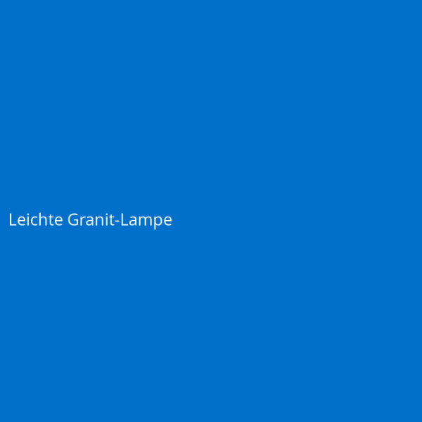 Leichte Granit-Lampe