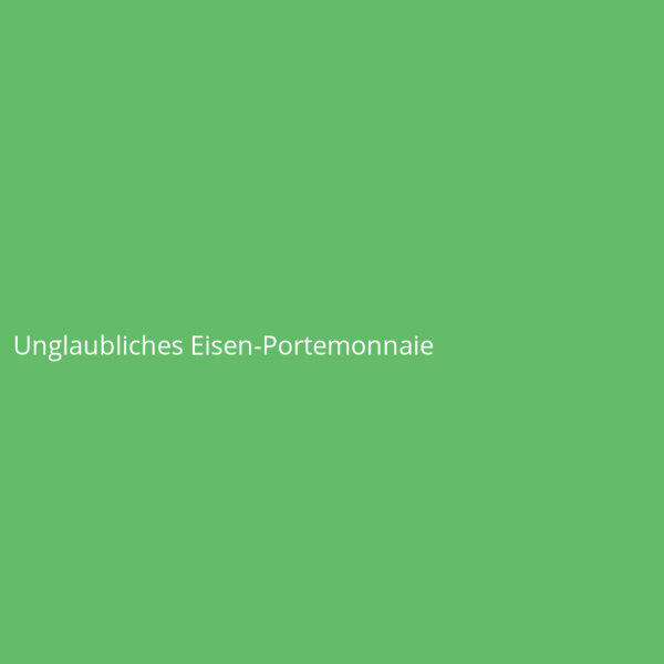 Unglaubliches Eisen-Portemonnaie
