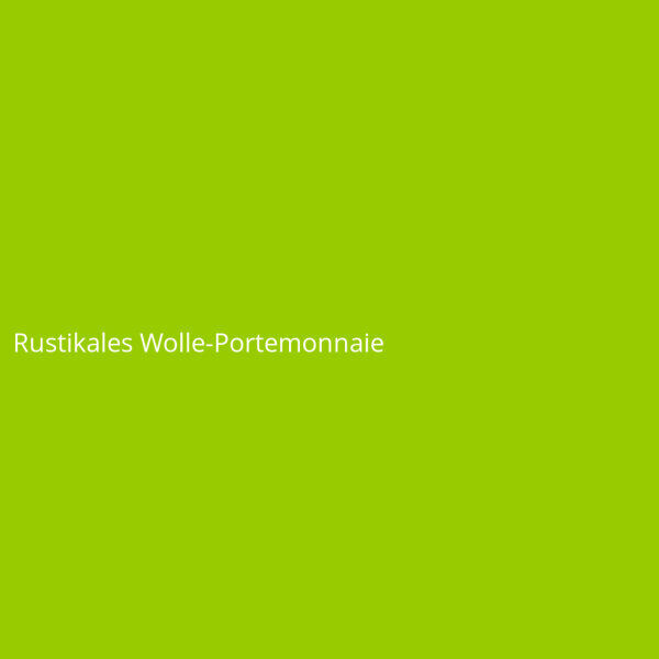 Rustikales Wolle-Portemonnaie