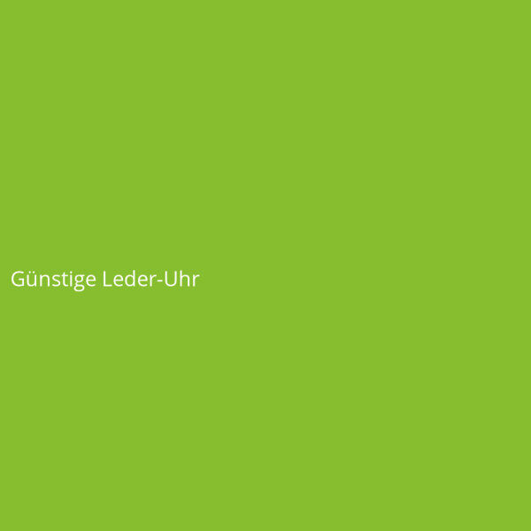 G&uuml;nstige Leder-Uhr